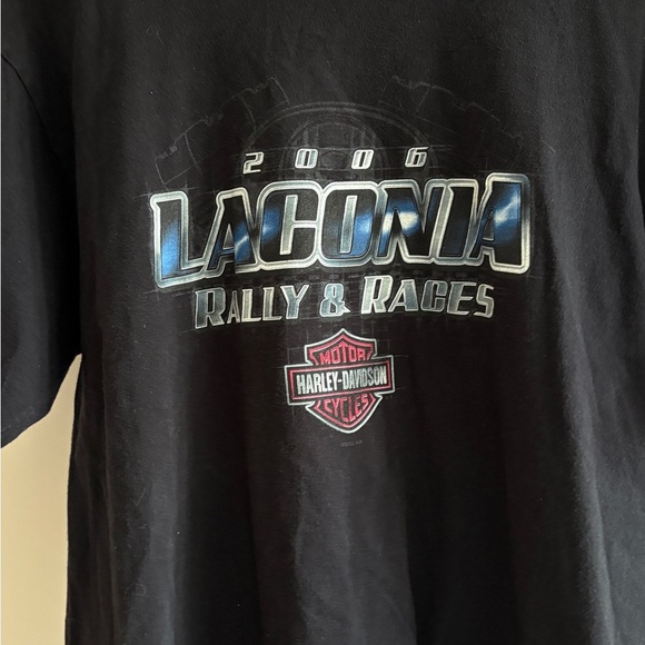Vintage Harley Davidson Laconia t-shirt Large flames new hampshire - Picture 4 of 7